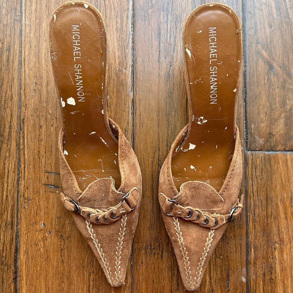 Michael Shannon Y2K Tan Pointed Kitten Hells